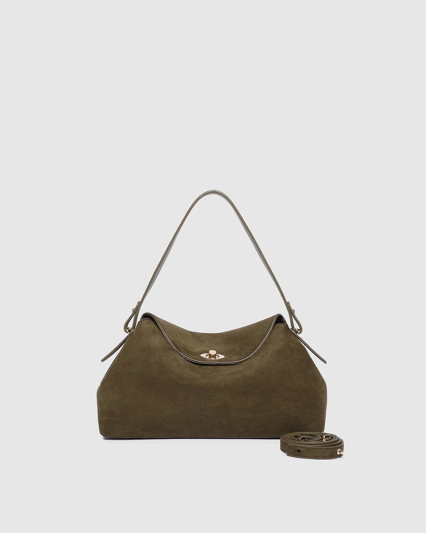 Nicole Olive Suedette Handbag