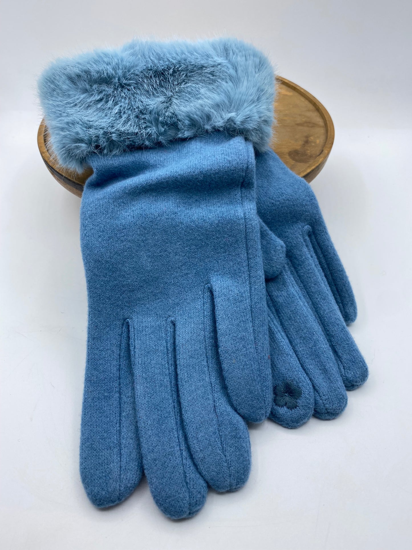 Stacey Fur Trimmed Gloves - 9 colours