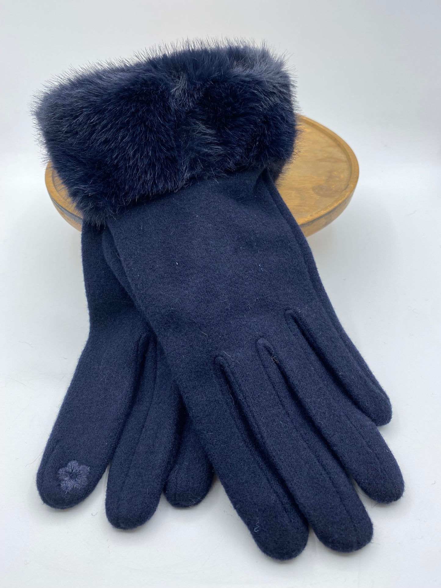 Stacey Fur Trimmed Gloves - 9 colours