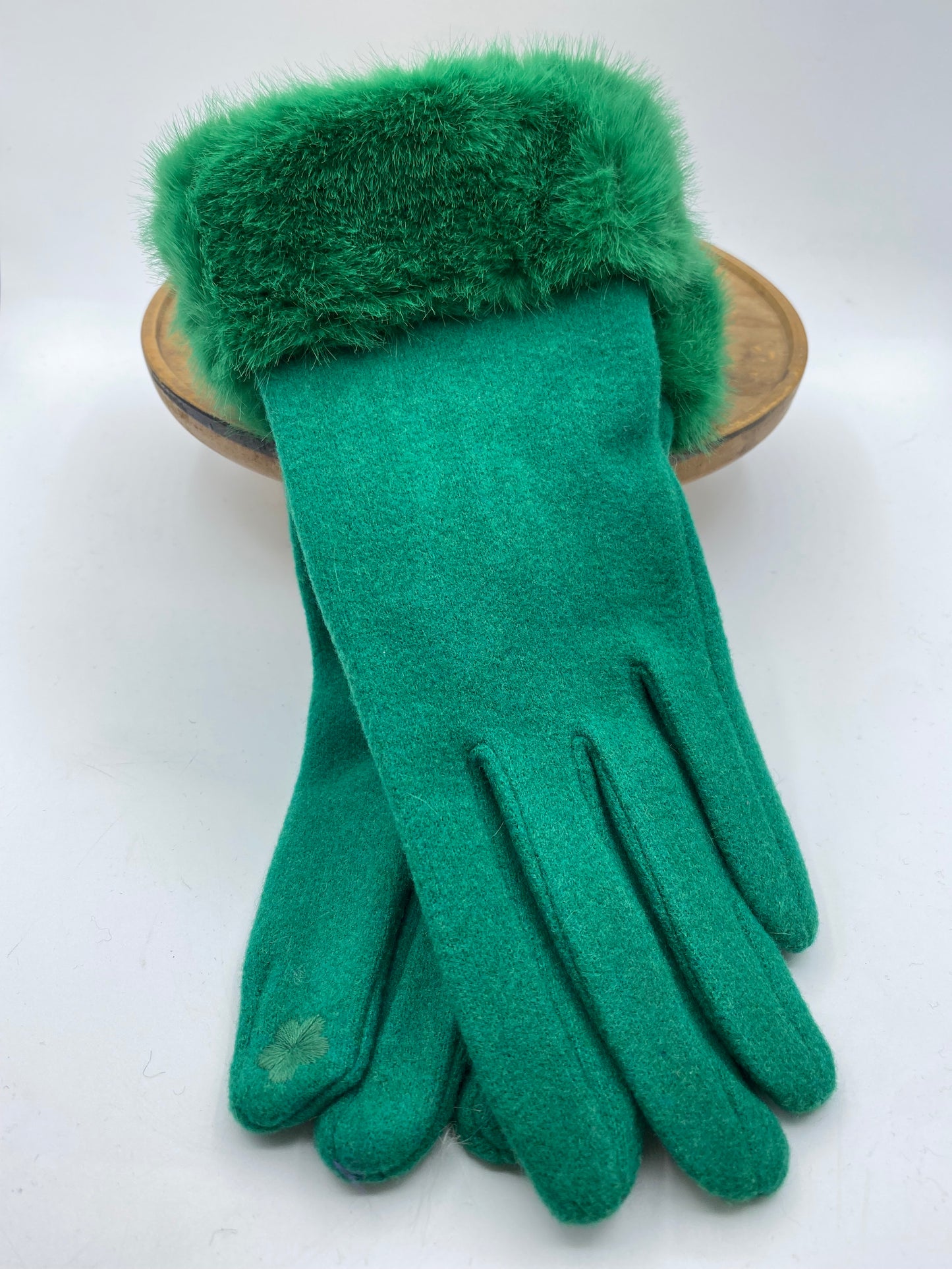 Stacey Fur Trimmed Gloves - 9 colours
