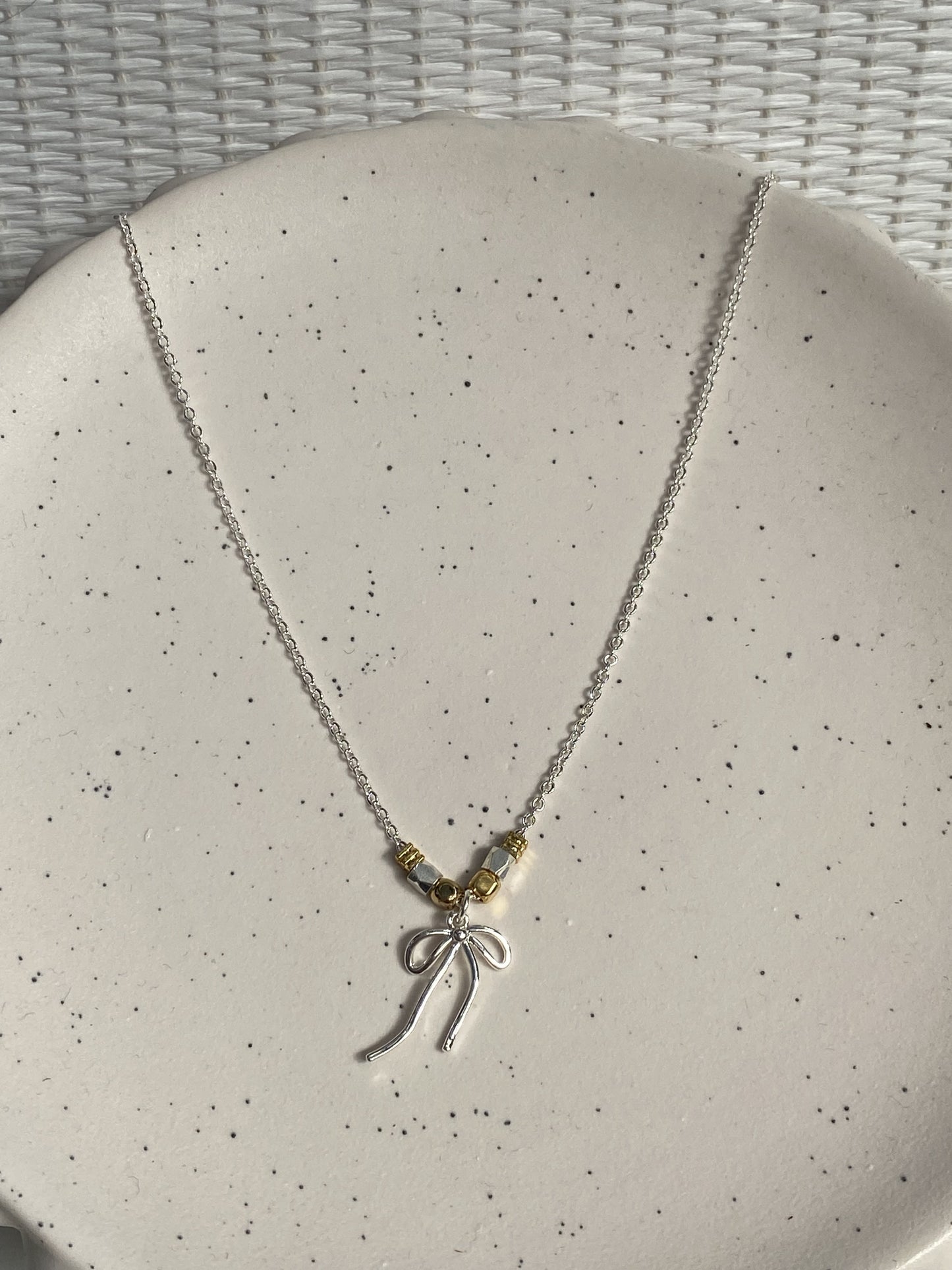Bow Necklace and Earrings