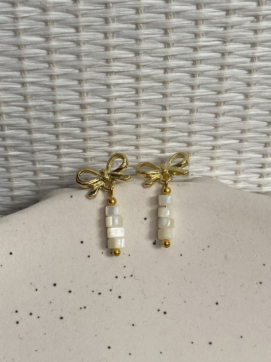 Pearl Bow Earrings