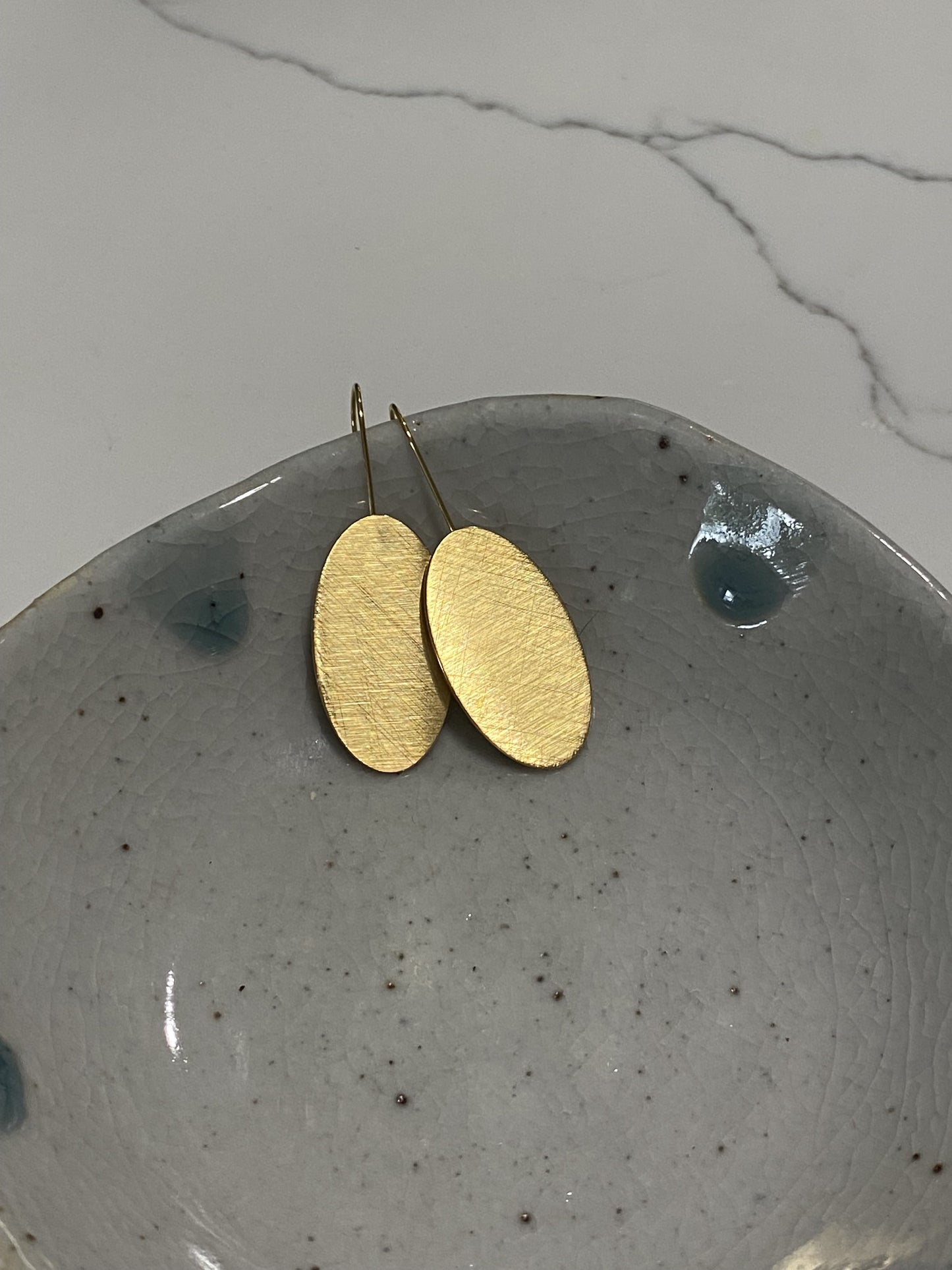 Brushed Metal Earrings - 2 colours