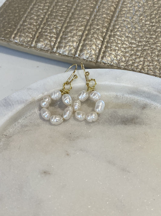 Pearl Loop Earrings