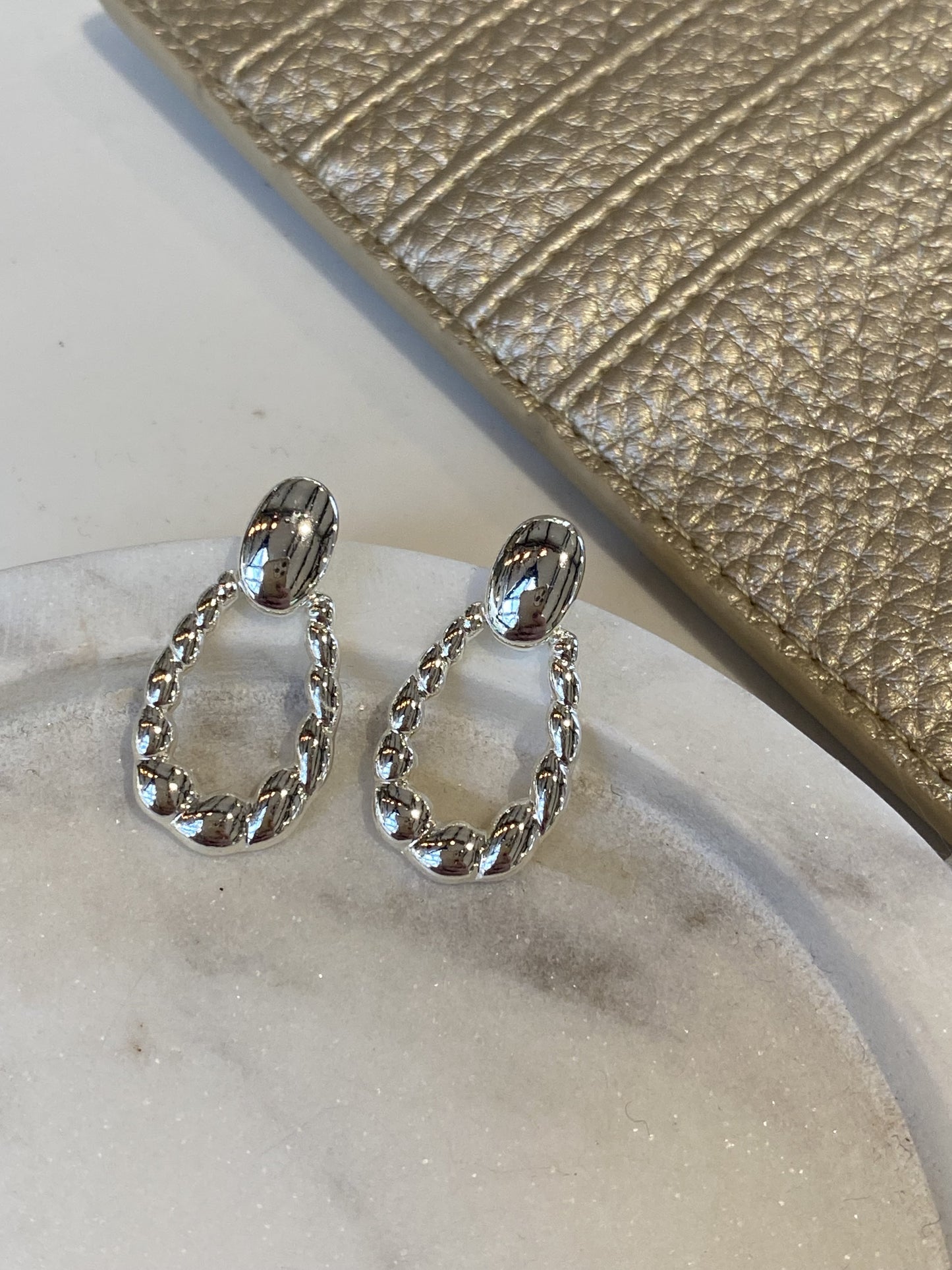 Silver Twist Earrings