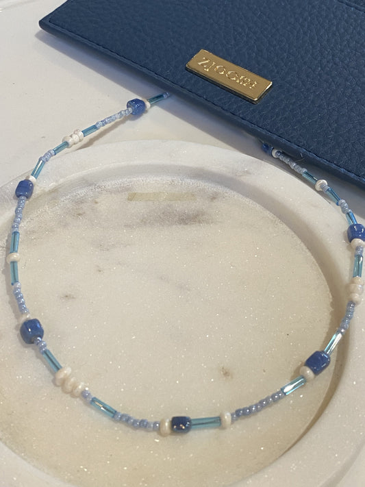 Blue Beaded Necklace
