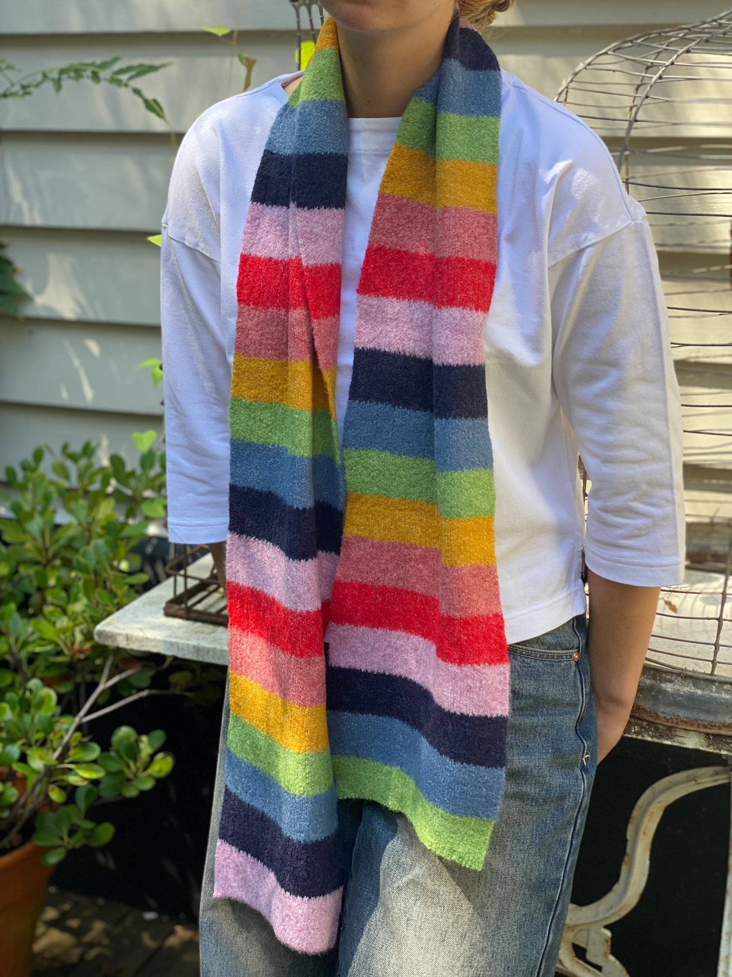 Multi coloured Stripe Scarf