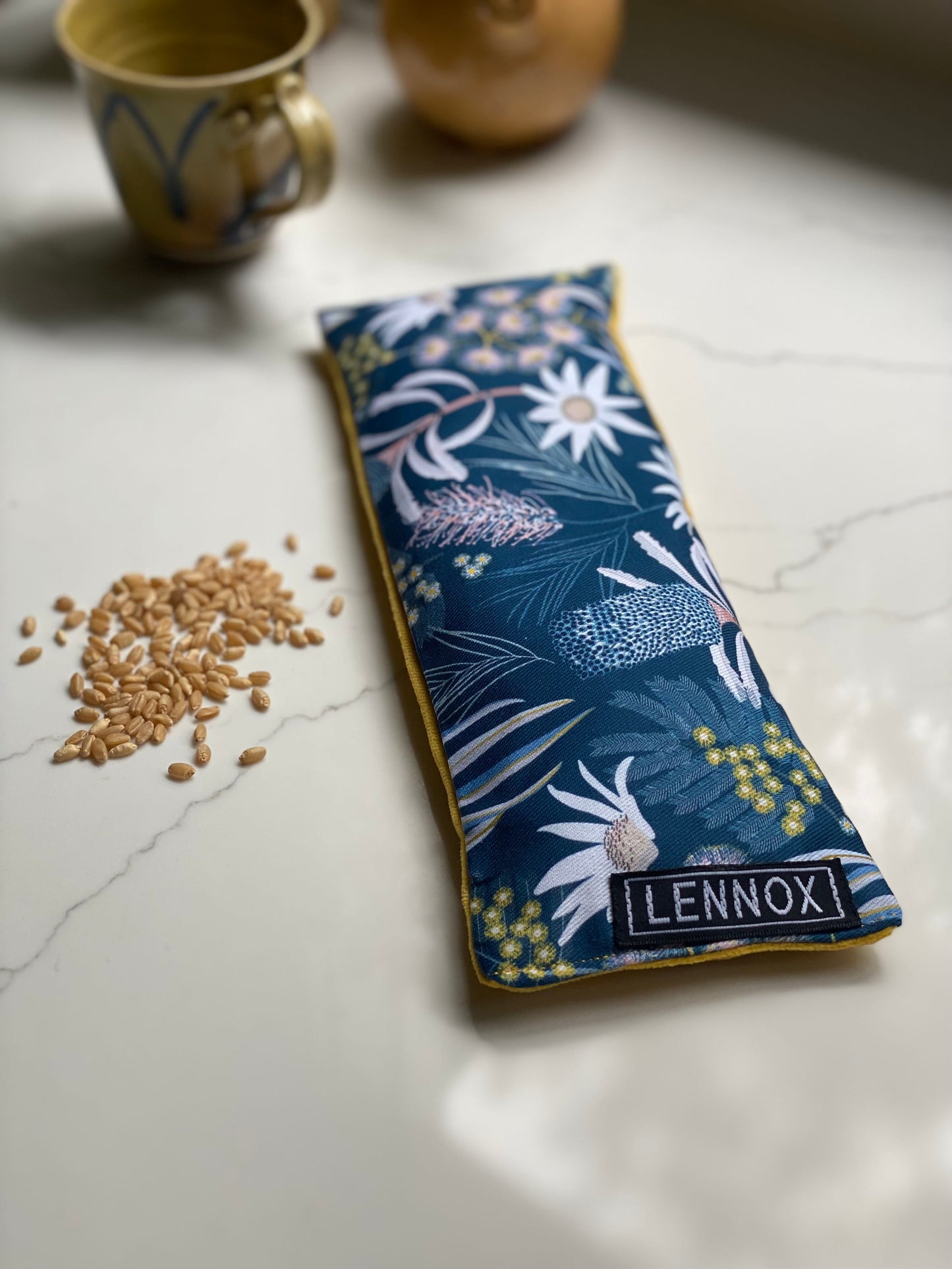 Navy Floral Lavender Eye Pillow