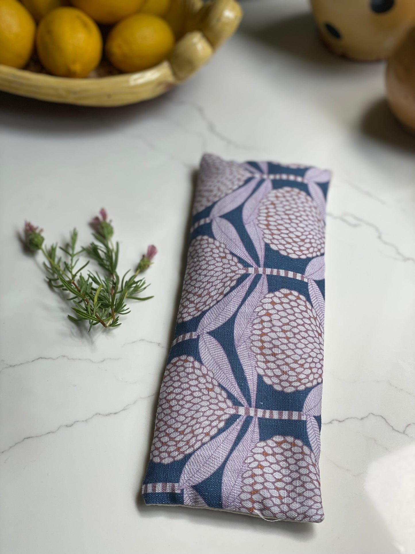 Navy Protea Lavender Eye Pillow