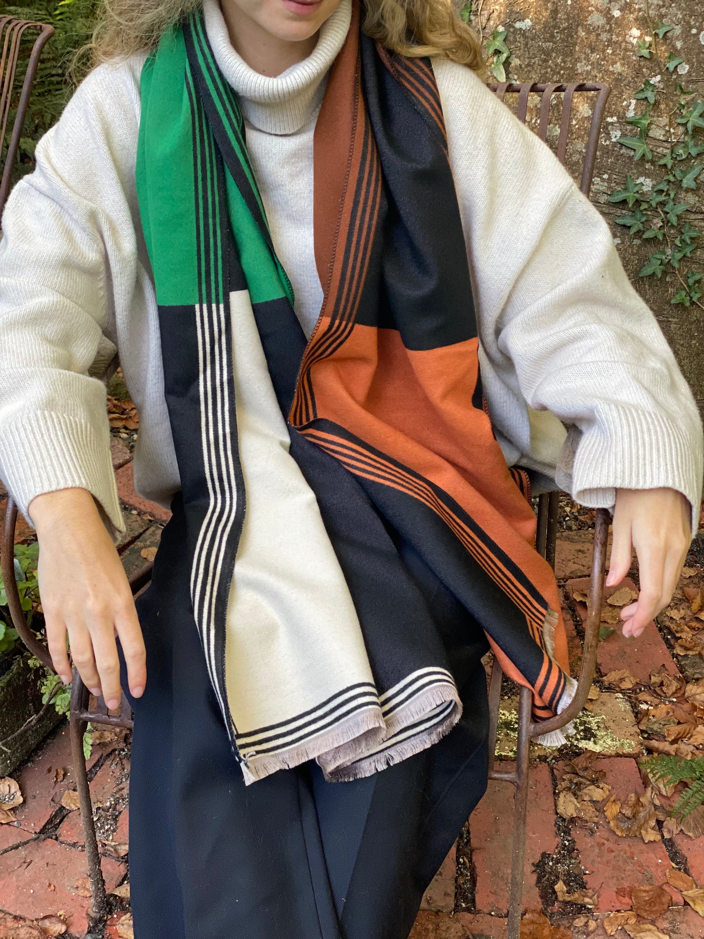 Block Colour Scarf Warp