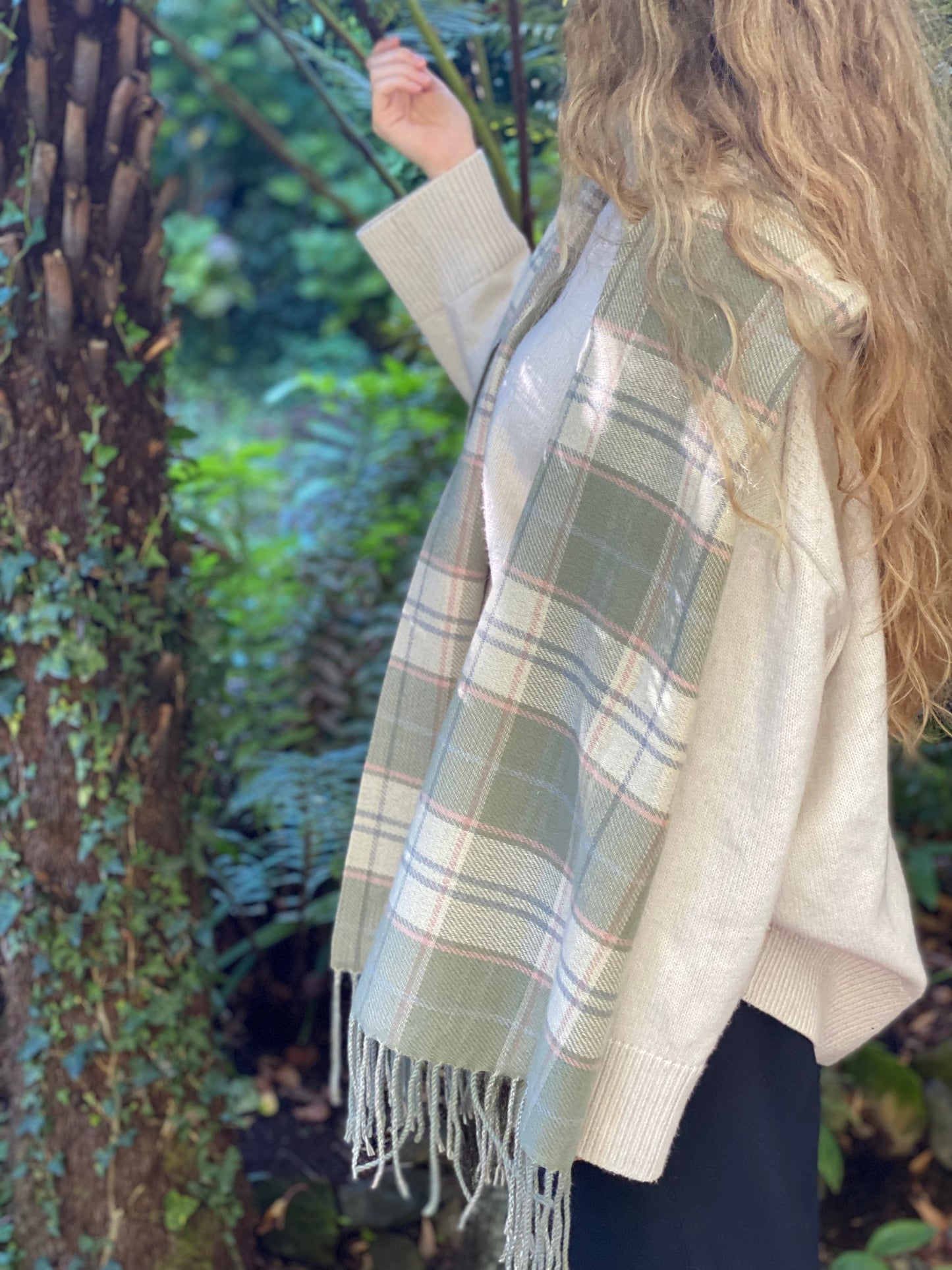Green Check Scarf