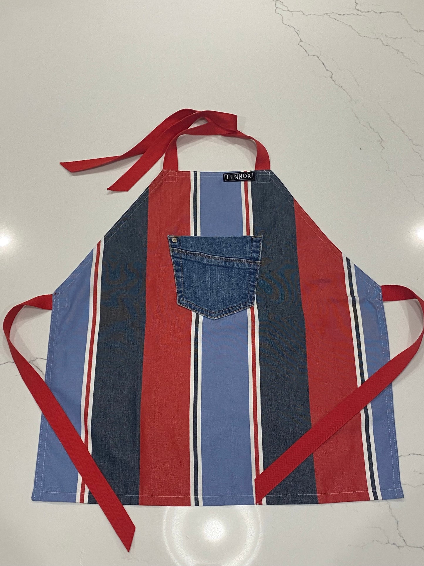 Red Stripe Apron