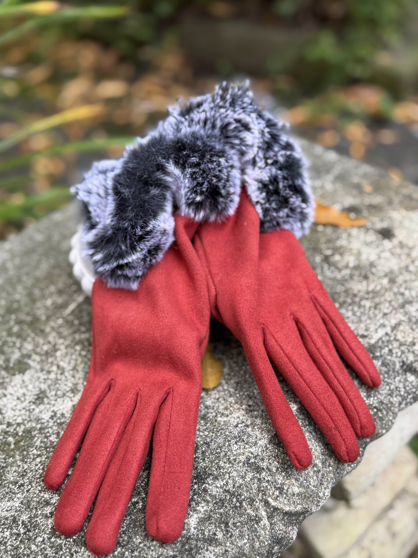 Milly Fur Trim Gloves - 4 colours