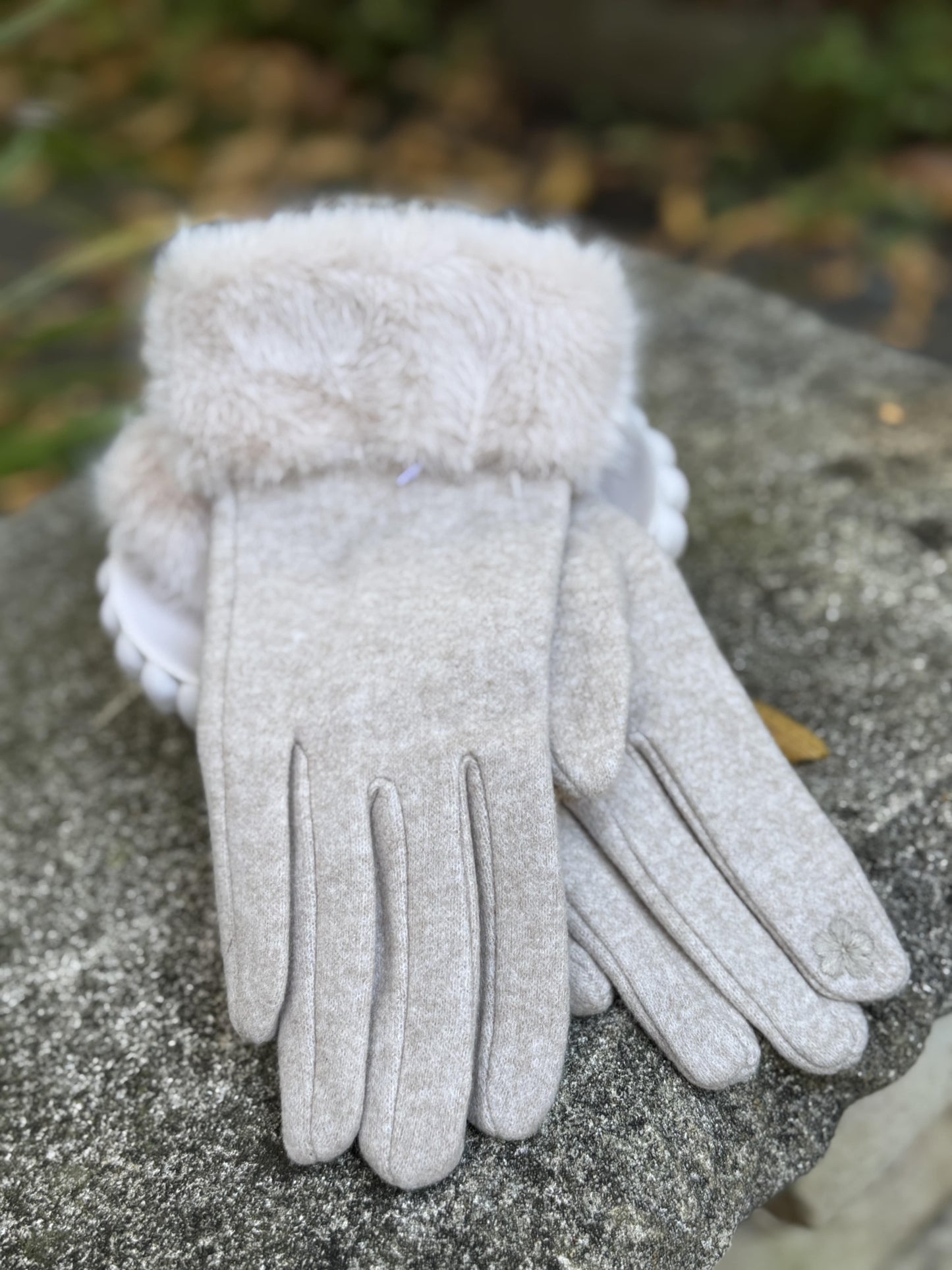 Stacey Fur Trimmed Gloves - 9 colours