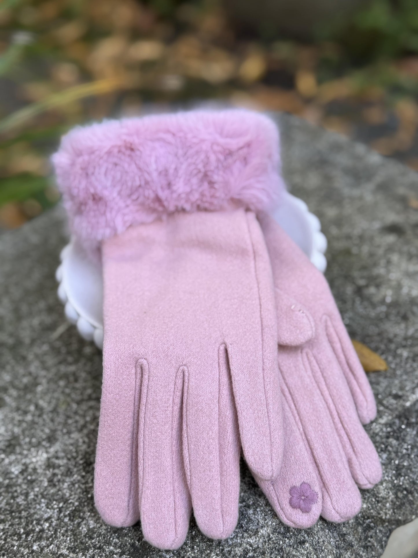 Stacey Fur Trimmed Gloves - 9 colours