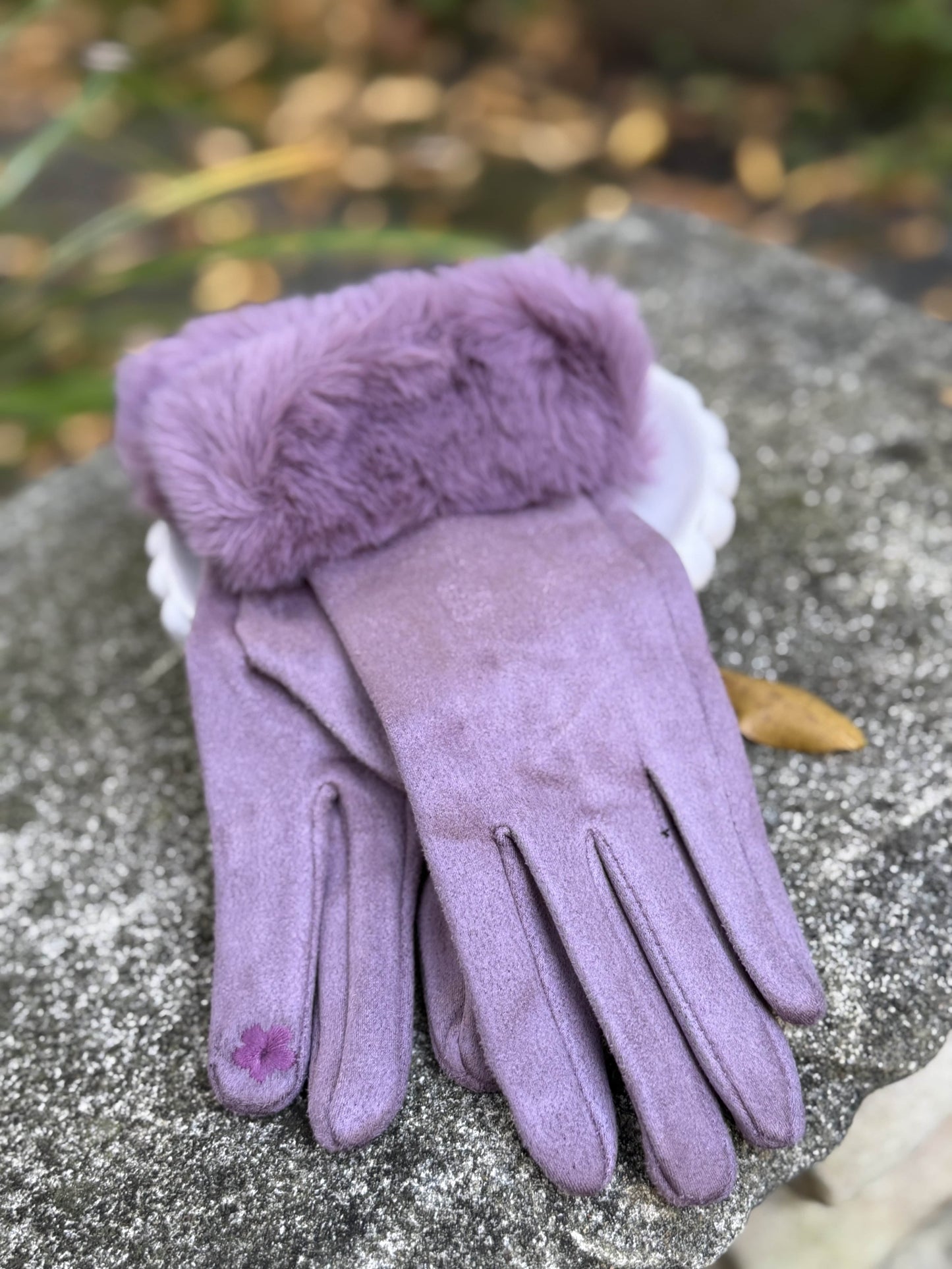 Stacey Fur Trimmed Gloves - 9 colours