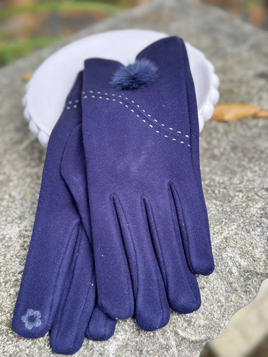 Lilly Small Pom Pom/Stitch Glove - 5 colours