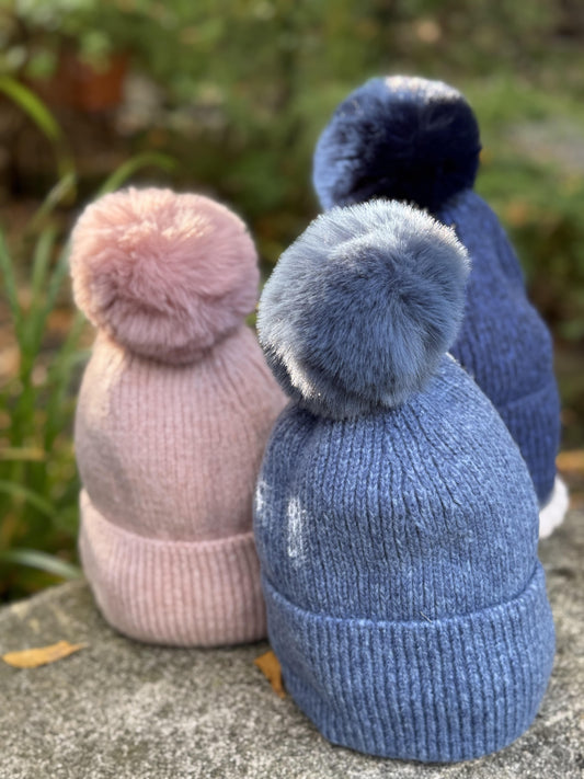 Ellie Rib Weave Knit Beanie - 3 colours