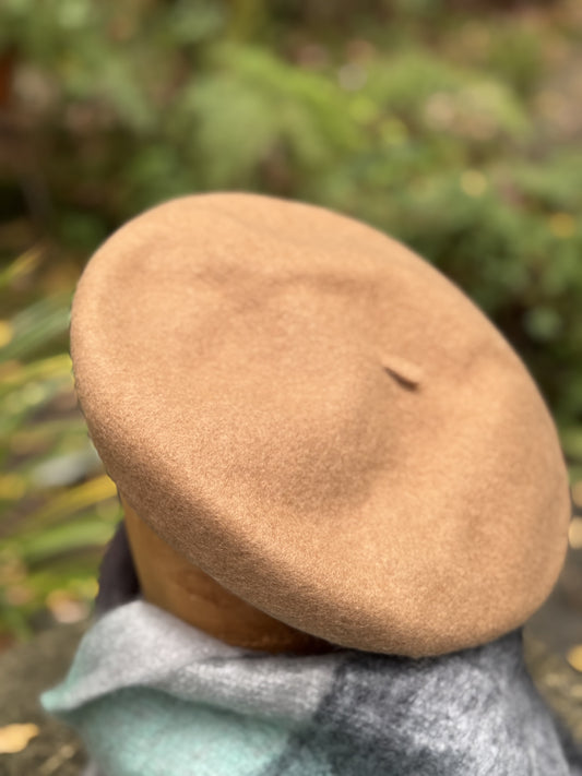 Beret - 100% Wool Taupe