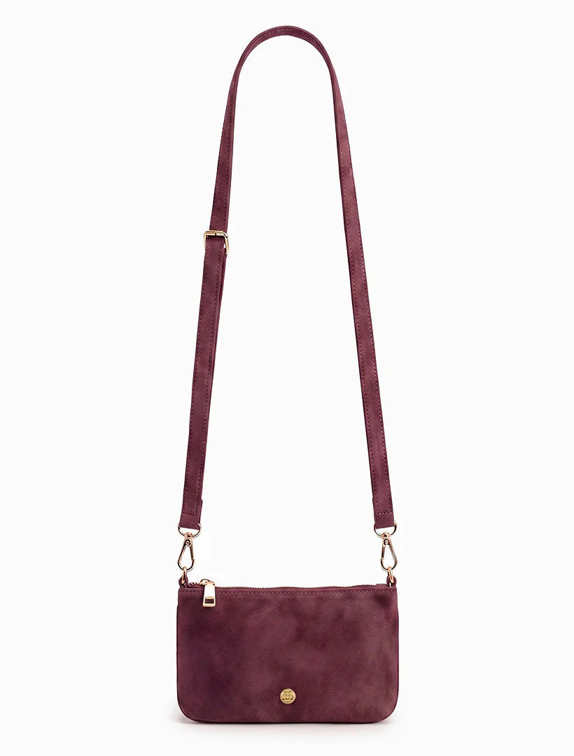 Sadia Plum Suedette Bag