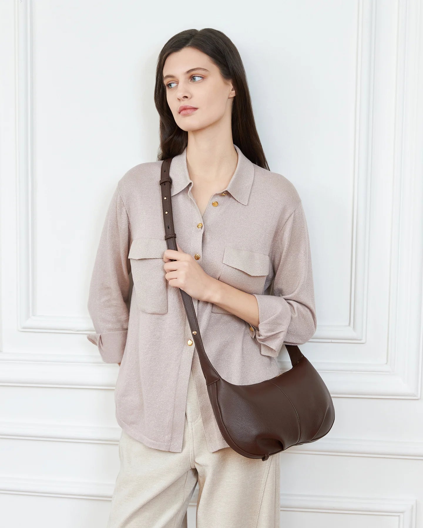 Olivia Chocolate Shoulder Bag