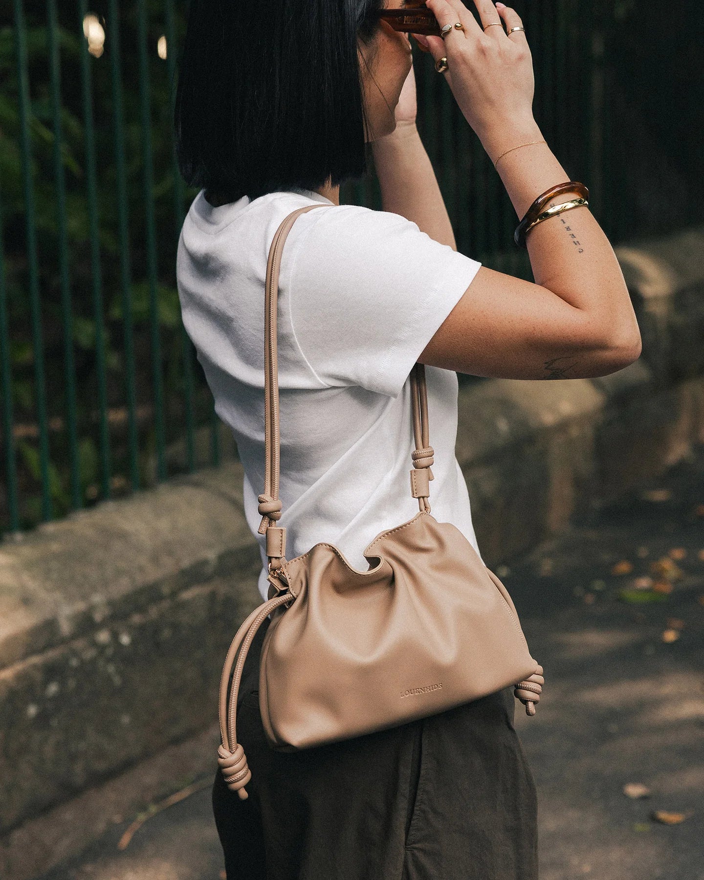 Yumi Nude Crossbody Bag