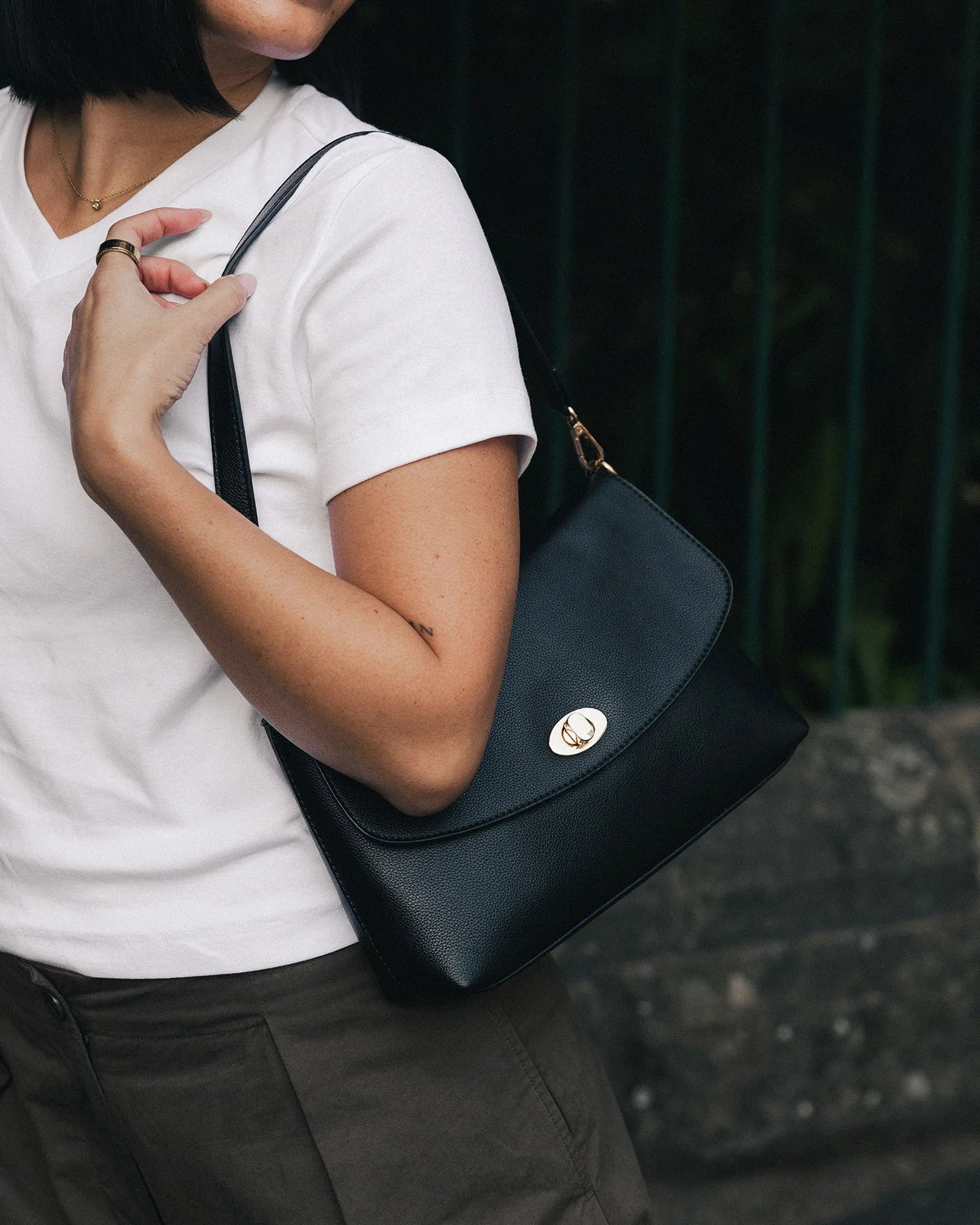 Nisha Black Crossbody