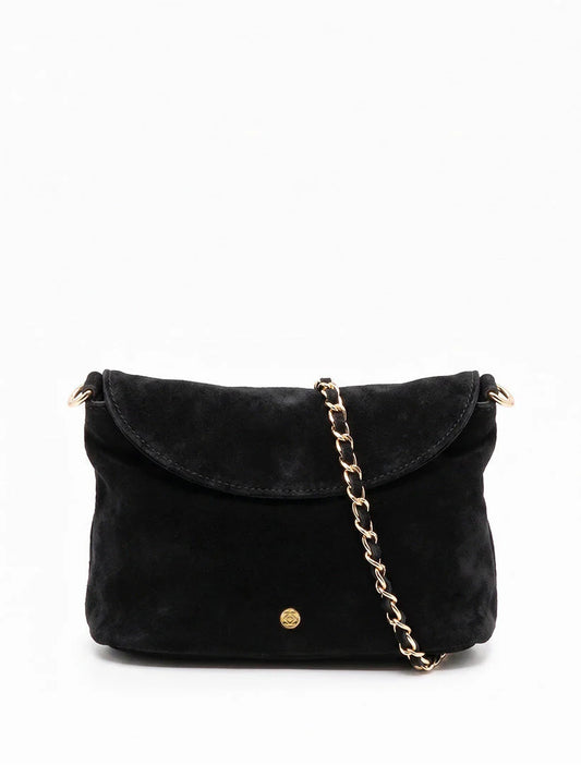 Darcey Black Suedette Crossbody Bag