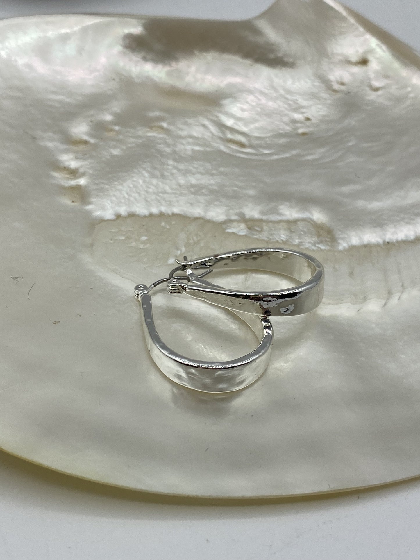 Beaten Hoop Earring - 2 colours