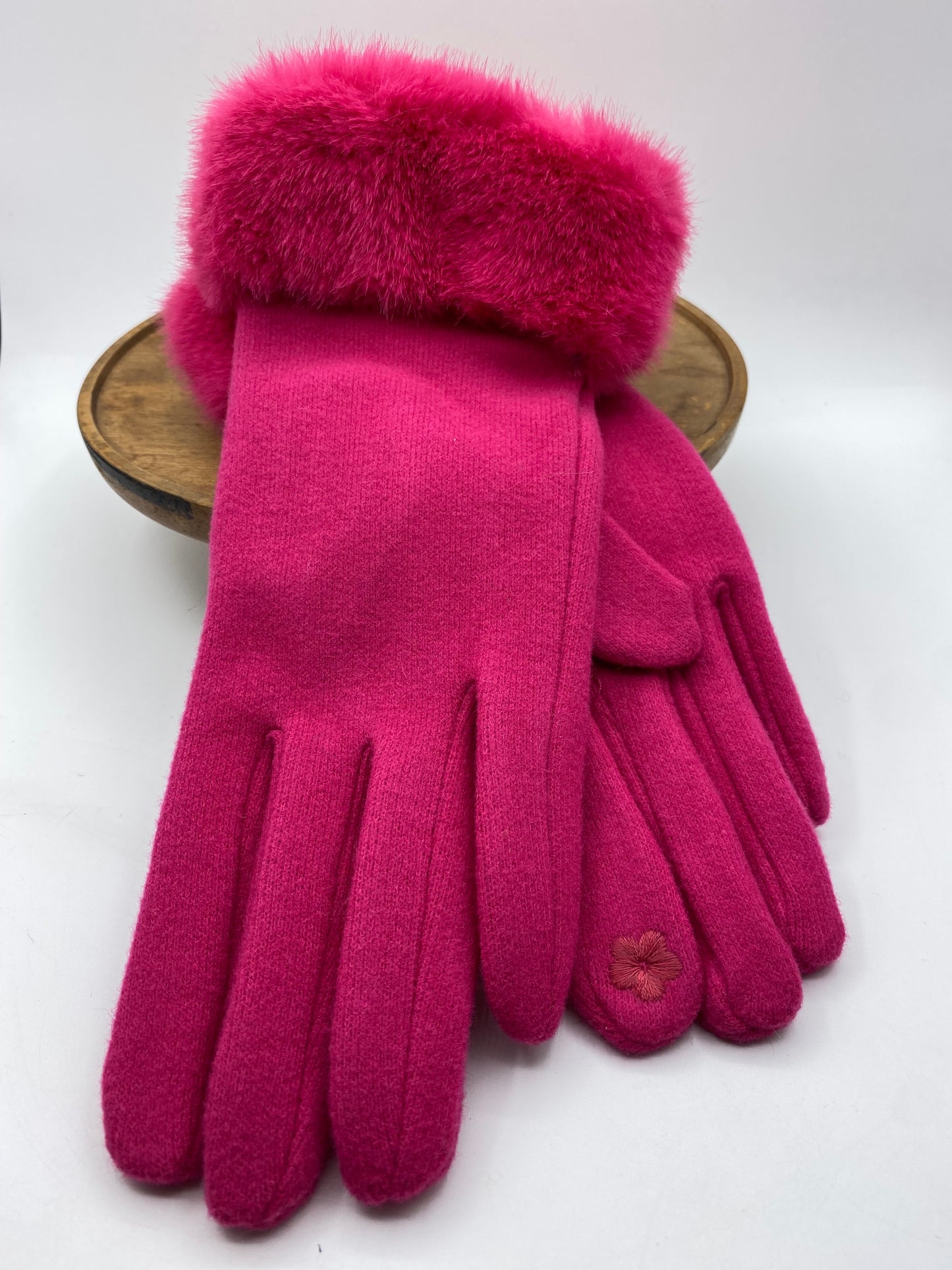 Rebecca Fur Trimmed Gloves - 7 colours