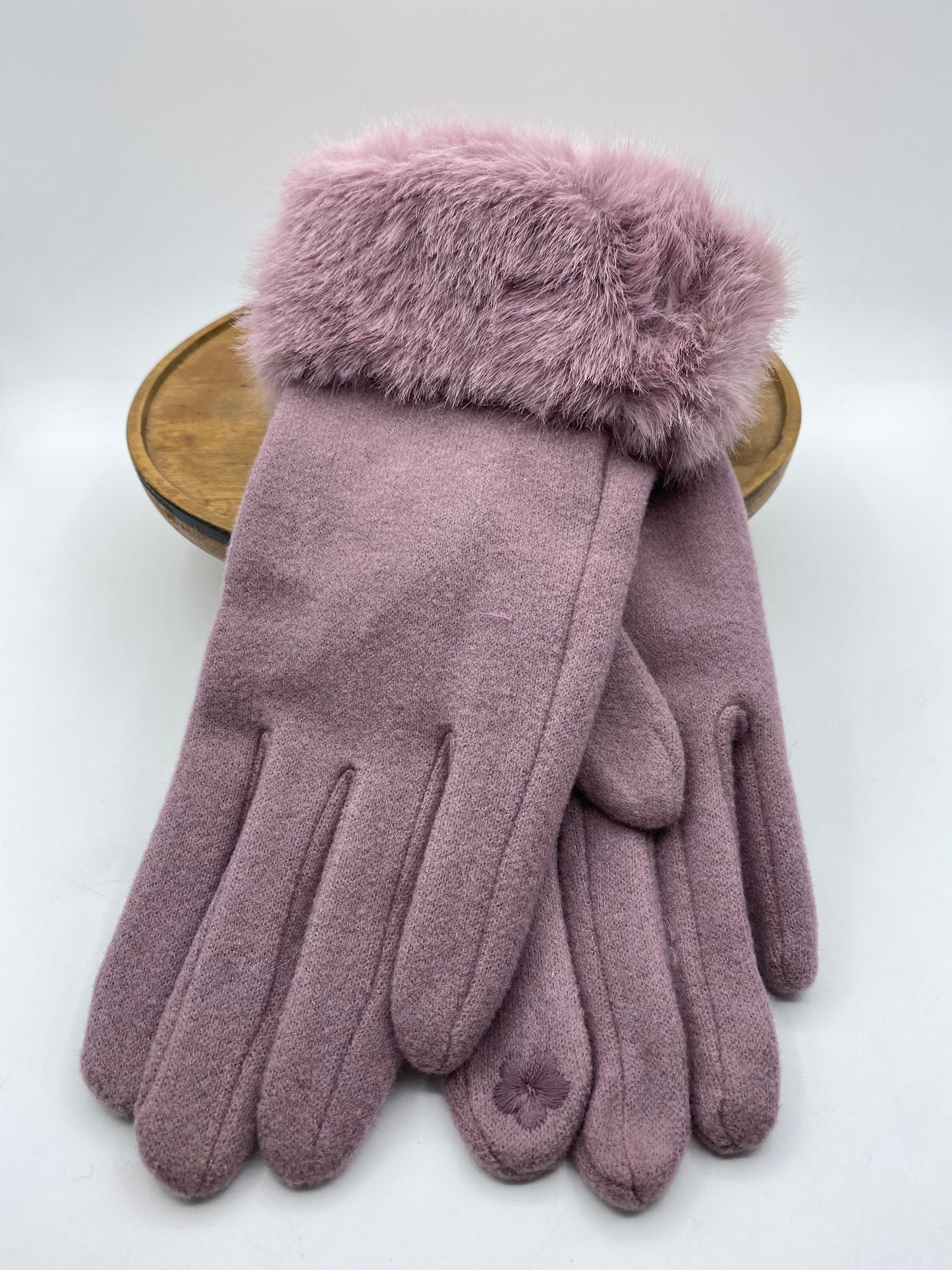 Rebecca Fur Trimmed Gloves - 7 colours