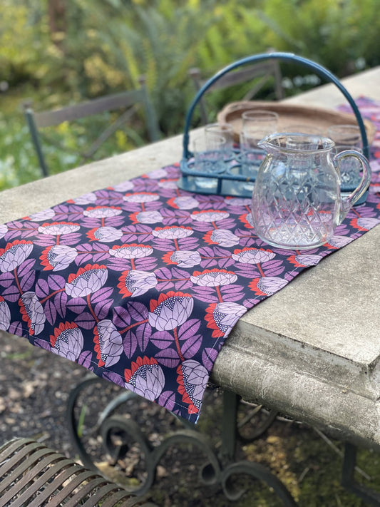 Protea Purple - Table Runner and Napkins