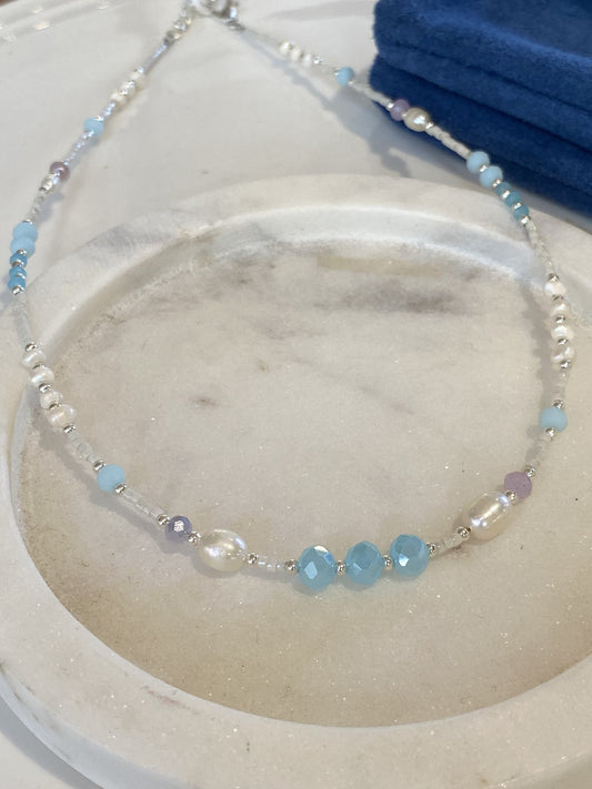 Pearl/Blue Necklace
