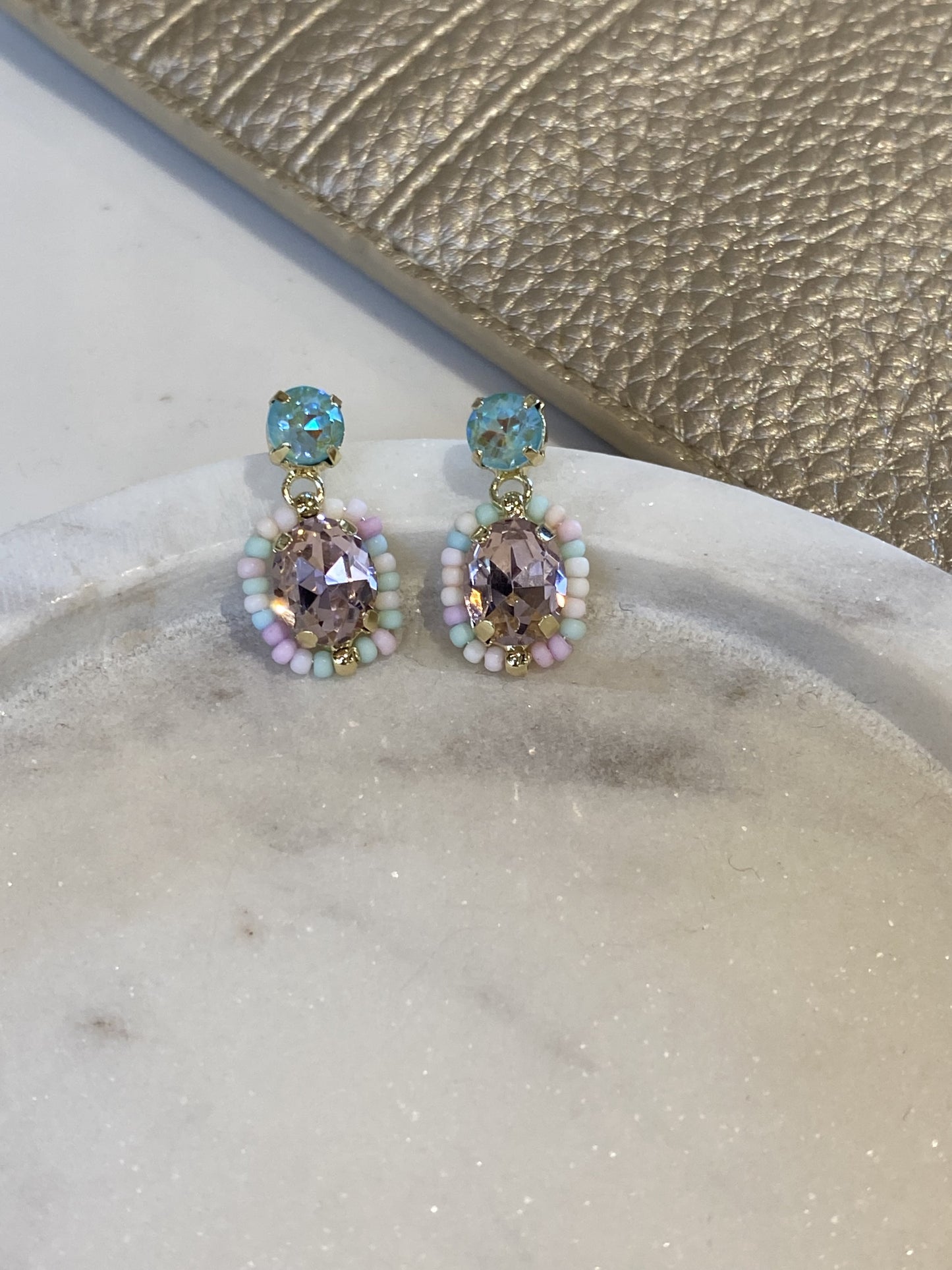 Beaded Crystal Earrings