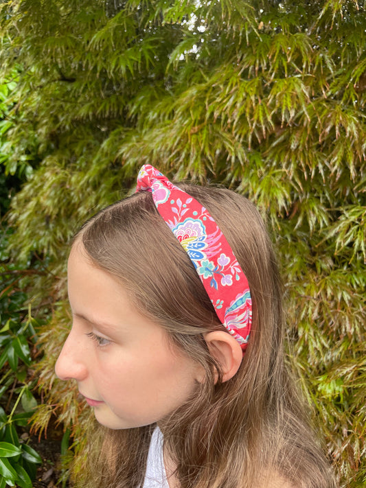 Red/Blue Floral Headband