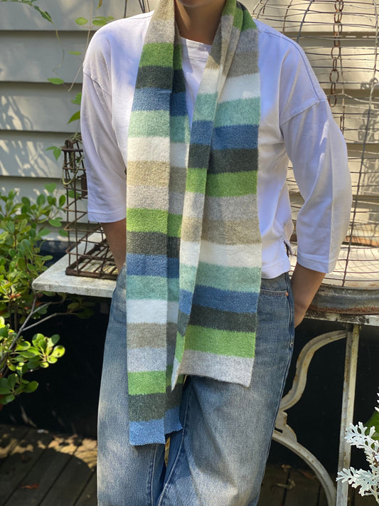Green Stripe Scarf