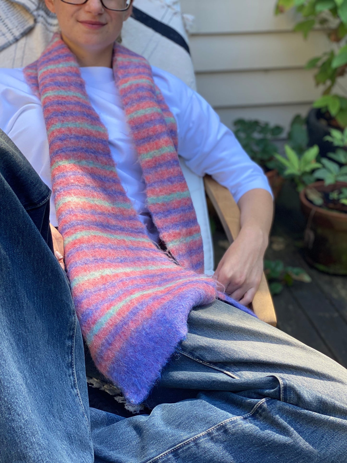 Purple stripe Scarf
