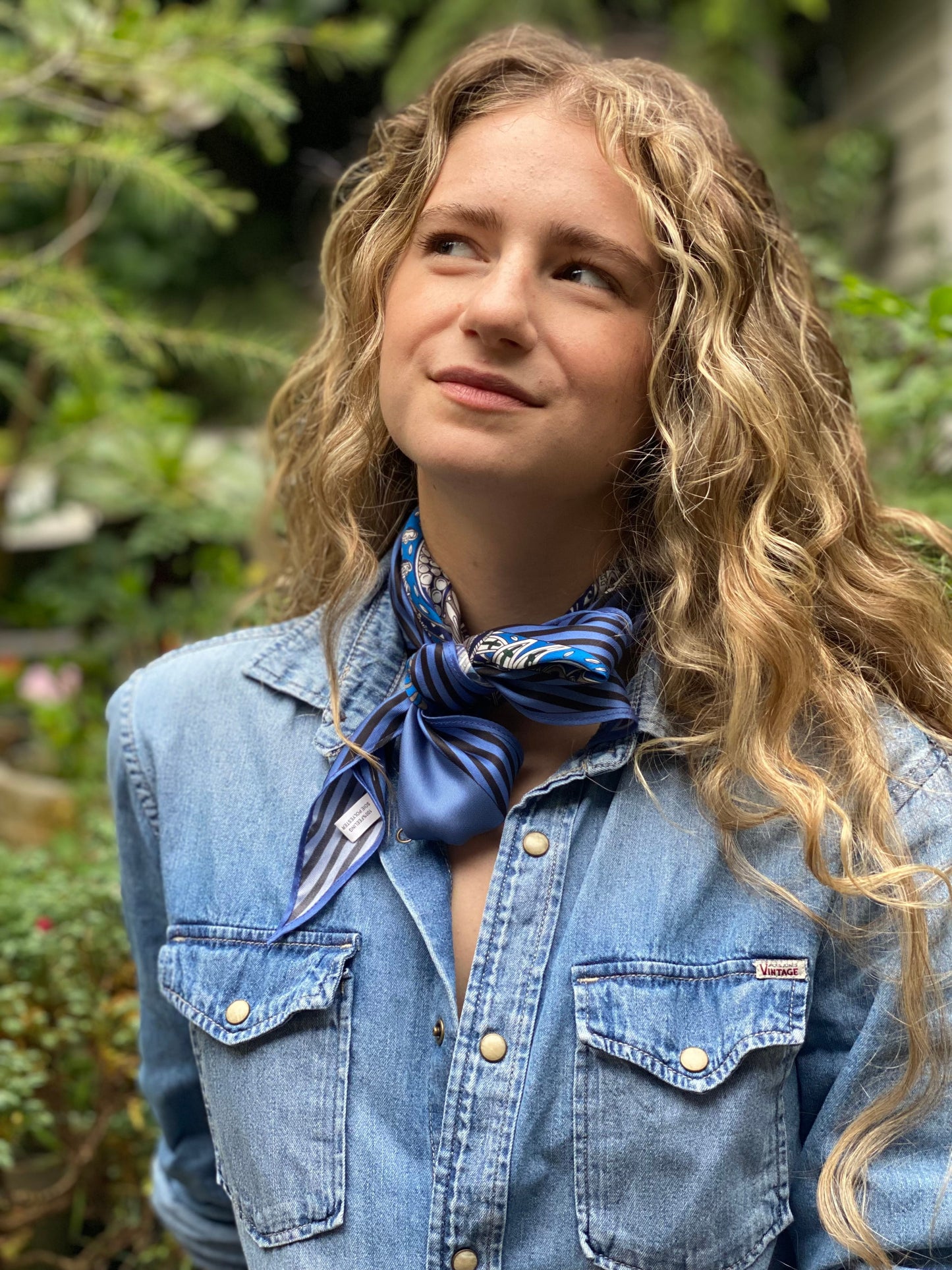 Navy Triangle Scarf