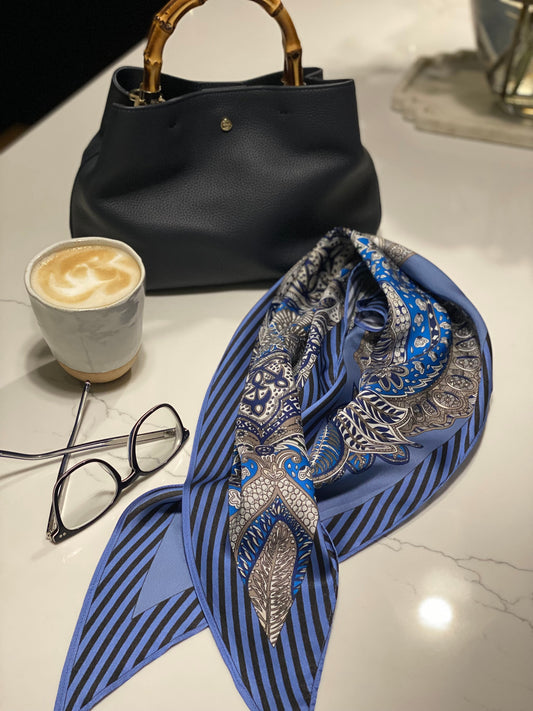 Navy Triangle Scarf