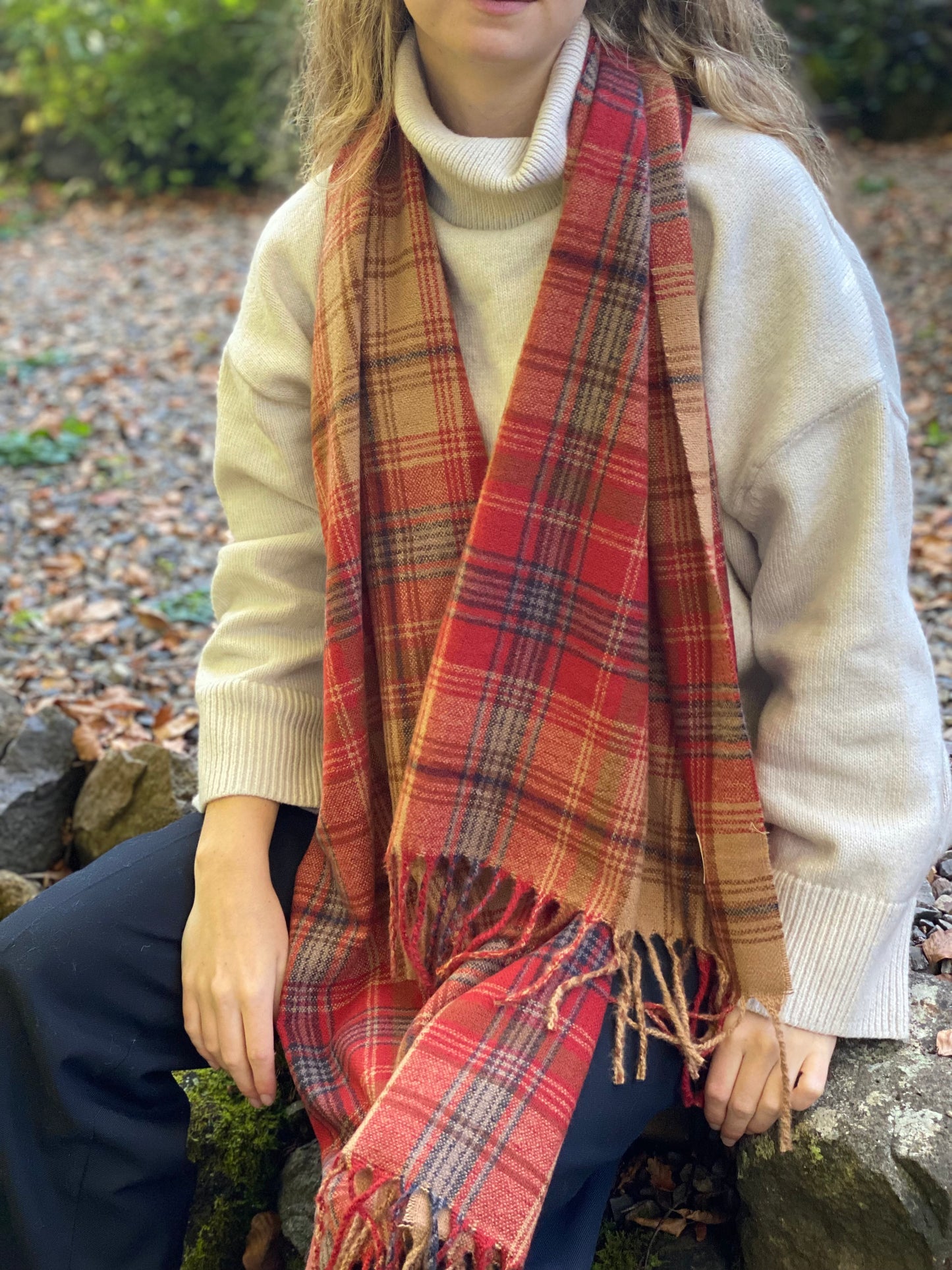 Red Check Scarf