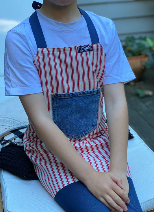 Red Stripe Apron