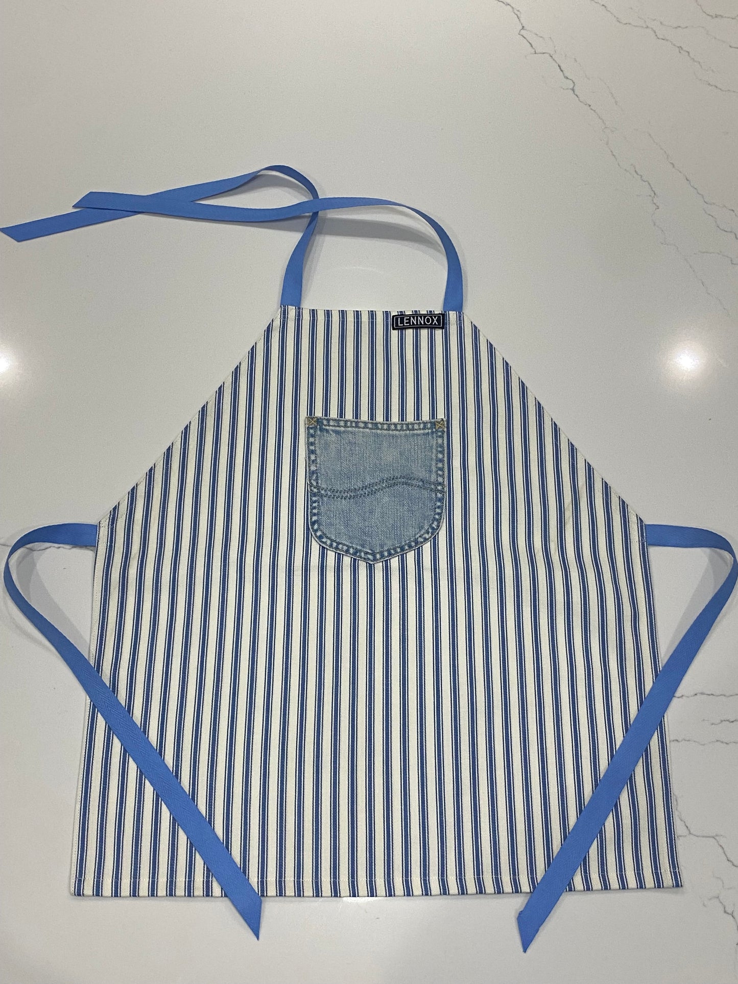 Navy Stripe Apron