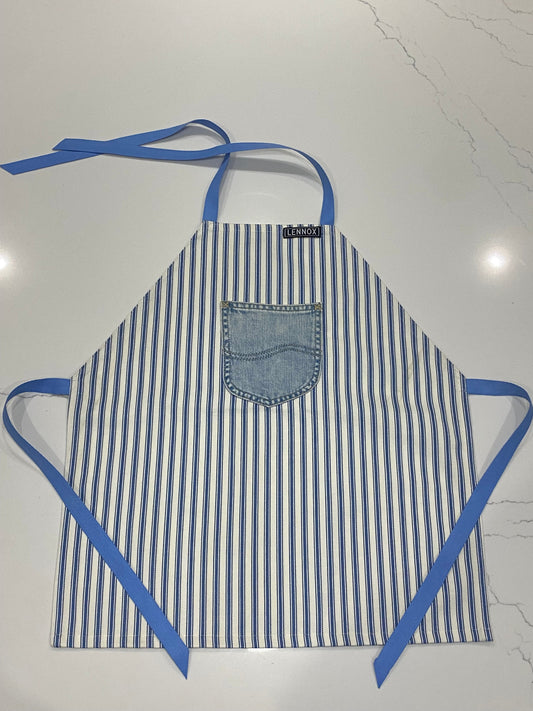 Navy Stripe Apron