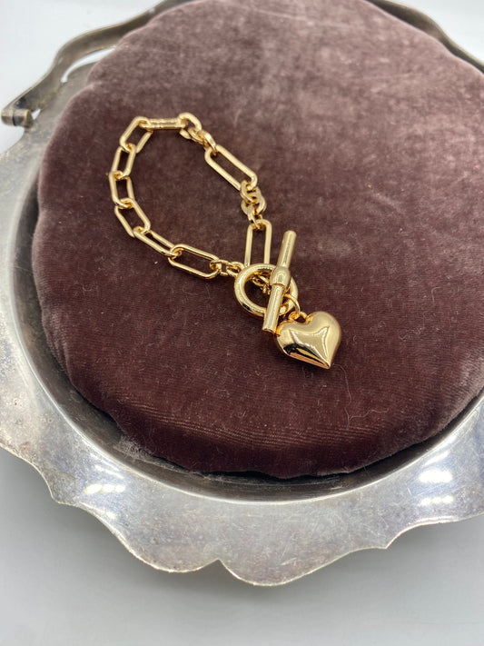 Gold Heart Bracelet