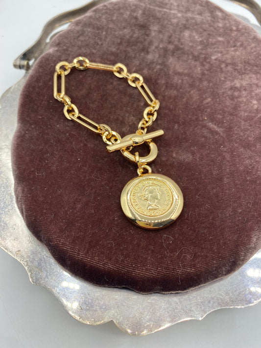 Gold Coin Bracelet
