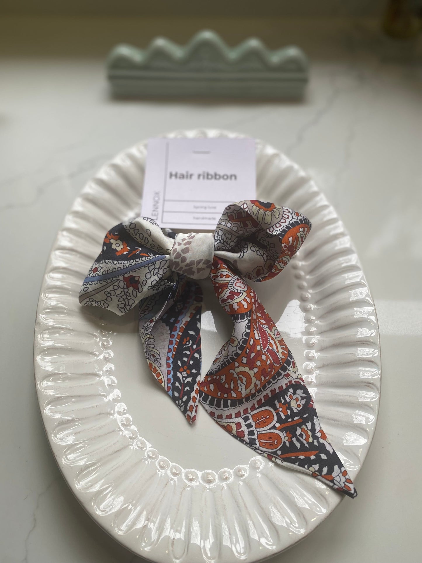 Orange Luxe Hair Ribbon
