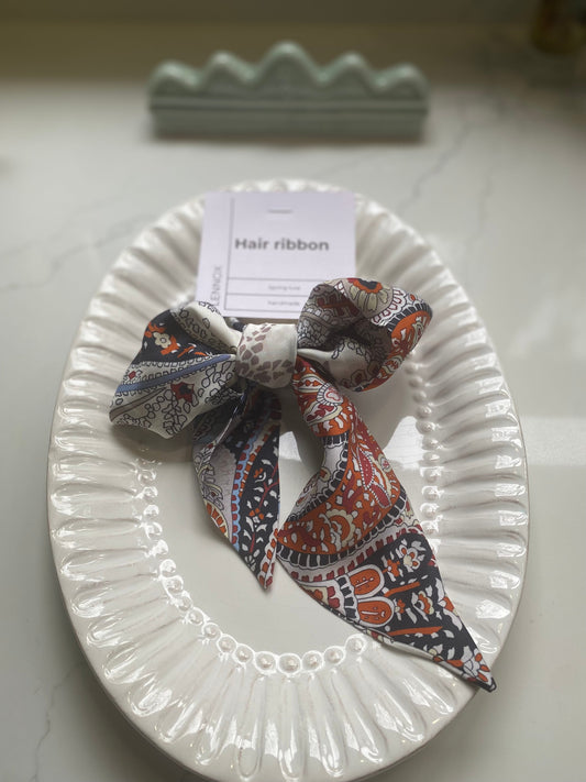 Orange Luxe Hair Ribbon