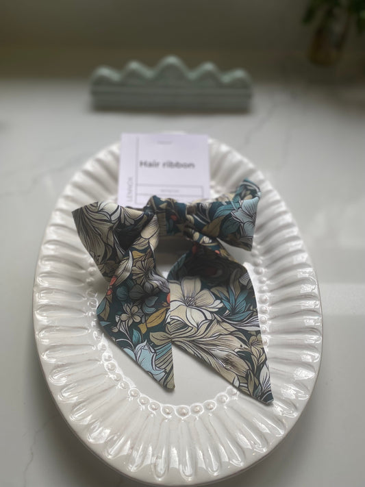 Blue Luxe Hair Ribbon