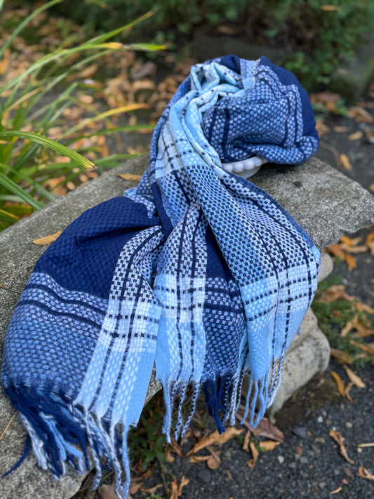Harper Blue/Beige Scarf