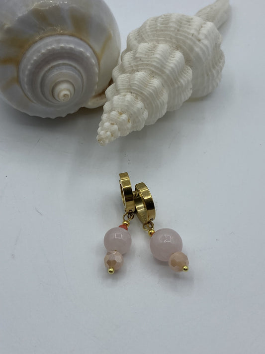 Gold/Pink Earrings